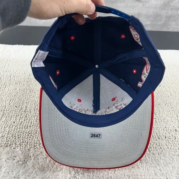 Vintage Boston Red Sox Snapback Hat OSFA Graffiti Bubble Two Tone Drew Pearson - Picture 6 of 7